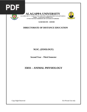 Animal Physiology