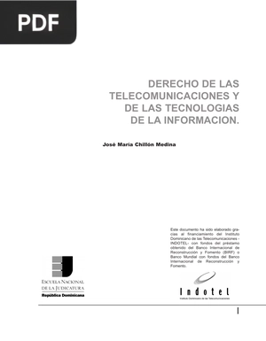 Derecho de las Telecomunicaciones y de las Tecnologias de la Informacion