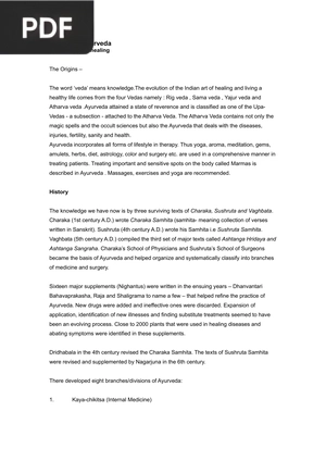 History of Ayurveda a Heritage of Healing