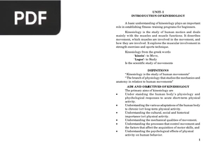 Introduction Of Kinesiology