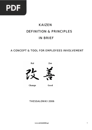Kaizen deinition & principles in brieff