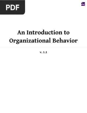 An Introduction to Organizational Behavior