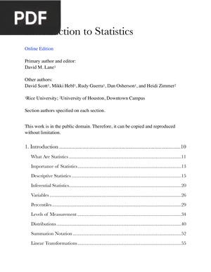 Introduction to Statistics