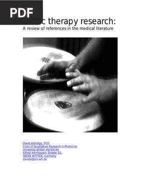 Music therapy research: A review of references in the medical literature