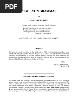 New Latin Grammar