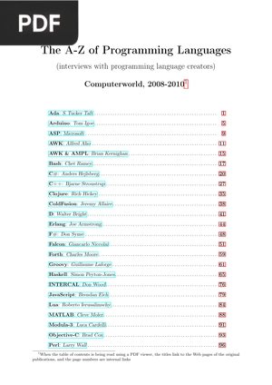 The A-Z of Programming Languages