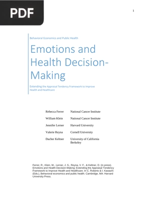 Emotions and Health Decision-Making