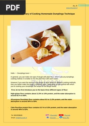 Summary of cooking homemade Dumplings Technique