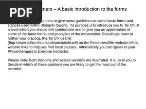 Tai Chi for beginners (Presentation)