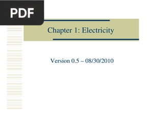 Chapter 1: Electricity (Presentation)