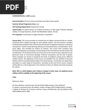 Commercial Law
