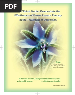 Five Clinical Studies Demonstrate the Effectiveness of Flower Essence Therapy in the Treatment of Depression