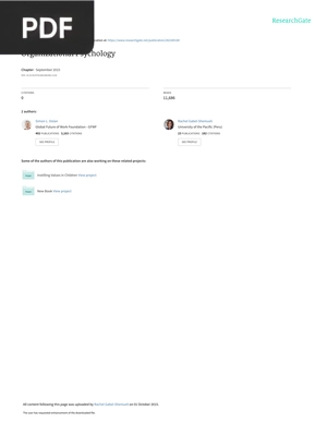Organizational Psychology