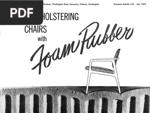 Reupholstering Chairs with Foam Rubber