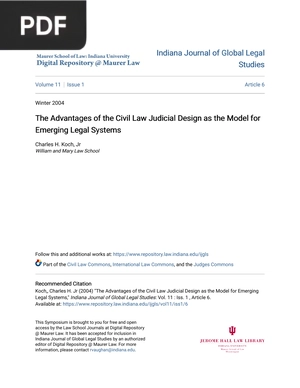 The Advantages of the Civil Law Judicial Design as the Model for Emerging Legal Systems