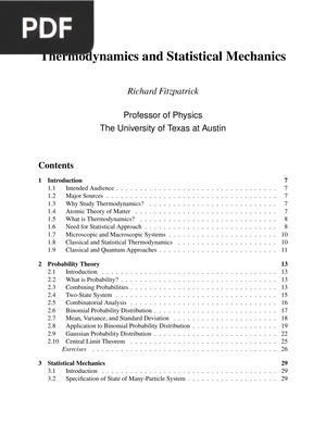 Thermodynamics and Statistical Mechanics