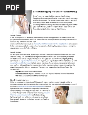 5 Secrets to Prepping Your Skin for Flawless Makeup (Article)