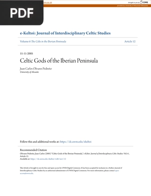 Celtic Gods of the Iberian Peninsula