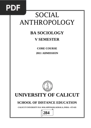 Social Anthropology