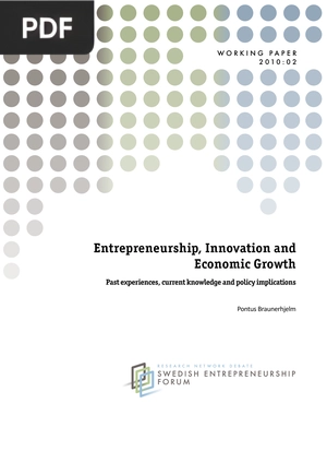 Entrepreneurship, Innovation and Economic Growth