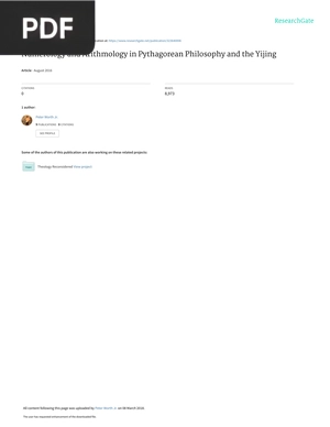 Numerology and Arithmology in Pythagorean Philosophy and the Yijing
