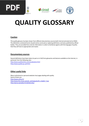 Quality Glossary