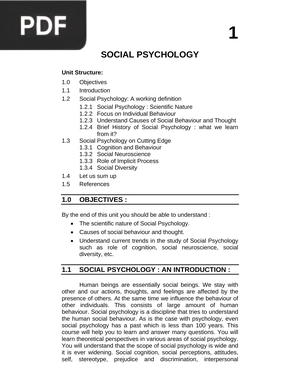 Social Psychology