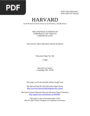 The Essential Elements of Corporate Law: What is Corporate Law?