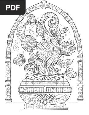 Vase of Flowers coloring page