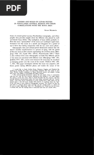 Gender and Roles of Lunar Deities in Postclassic Central Mexico and Their Correlations With the Maya Area