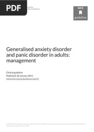 Generalised anxiety disorder and panic disorder in adults: management