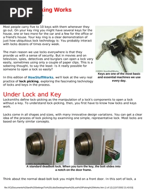 How Lock Picking Works