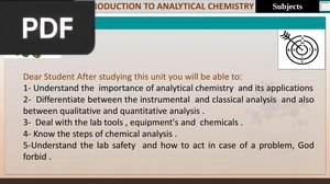 Introduction to Analytical Chemistry