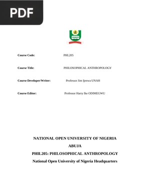 Philosophical Anthropology