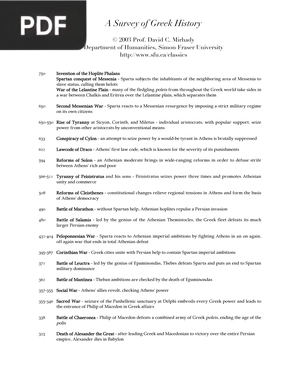 A Survey of Greek History