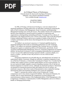 An EI-Based Theory of Performance