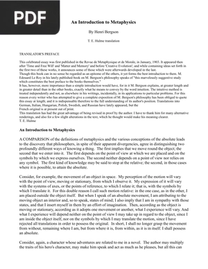 An Introduction to Metaphysics