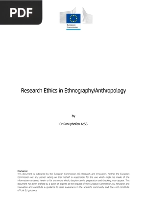 Research Ethics in Ethnography/Anthropology