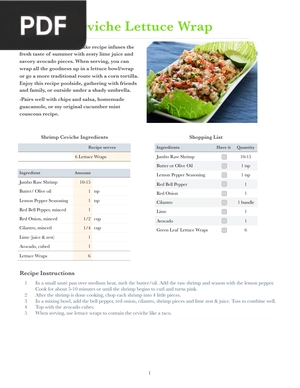Shrimp Ceviche Lettuce Wrap