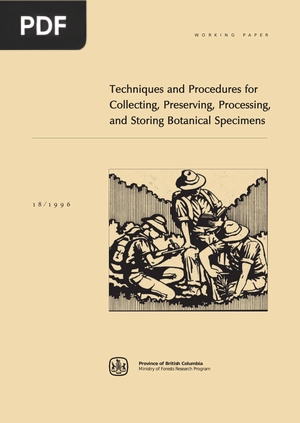 Techniques and Procedures for Collecting, Preserving, Processing, and Storing Botanical Specimens