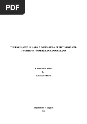 The Enchanted Islands: A comparison of mythological traditions from Ireland and Iceland