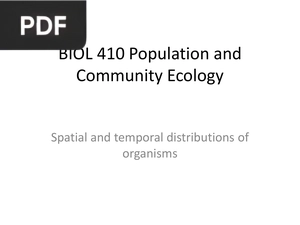 BIOL 410 Population and Community Ecology (Presentation)