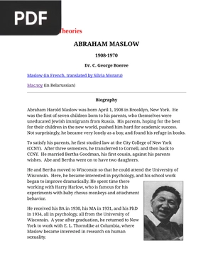 Abraham Maslow