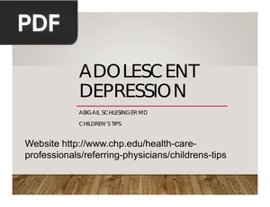 Adolescent Depression  (Presentation)