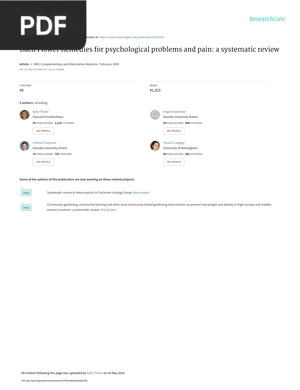 Bach Flower Remedies for psychological problems and pain: a systematic review