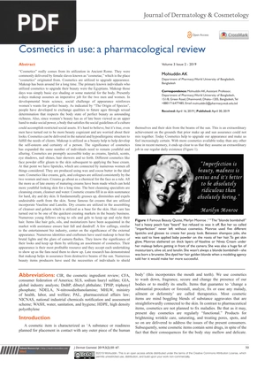 Cosmetics in use: a Pharmacological Review