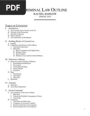 Criminal Law Outline