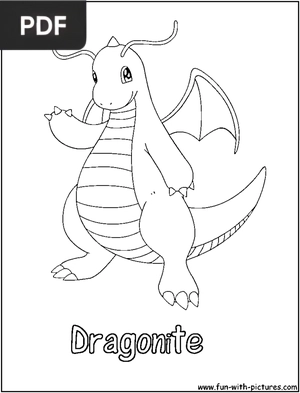 Dragonite Coloring