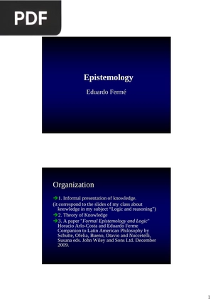 Epistemology (Presentation)