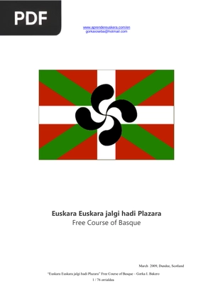 Euskara Euskara jalgi hadi Plazara - Free Course of Basque